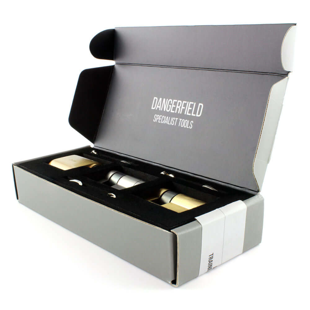 Dangerfield Clear Practice Locks For Training (3) - acrylic lock, padlock, double-sided