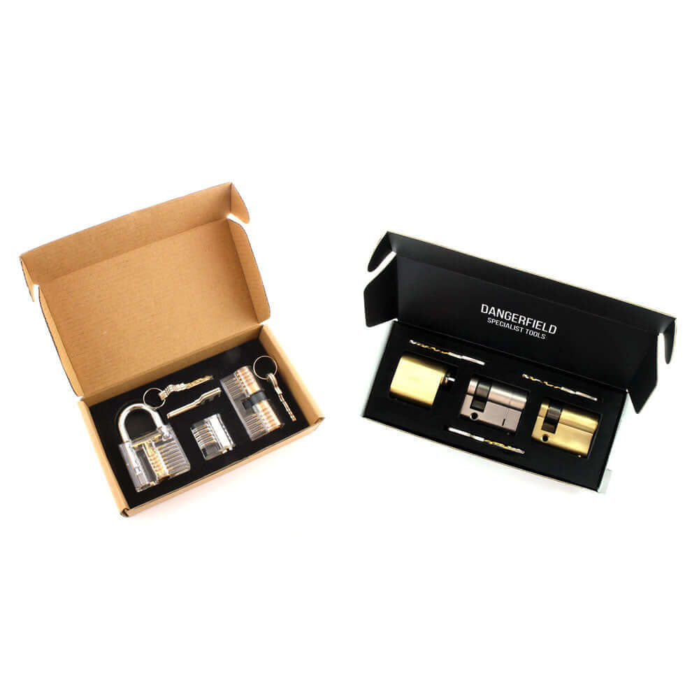 Dangerfield Clear Practice Locks For Training (3) - acrylic lock, padlock, double-sided